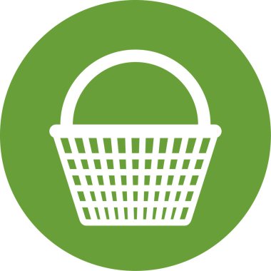 Alışveriş sepeti simgesi, vektör illüstrasyonu