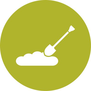 kürek simgesi vektör illüstrasyonu