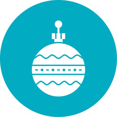 Noel topu ikonu vektör illüstrasyonu