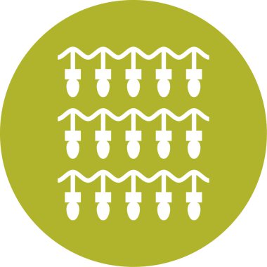 Yılbaşı dekorasyonu ince çizgi vektör simgesi