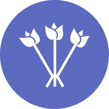 Çiçek simgesinin vektör illüstrasyonu