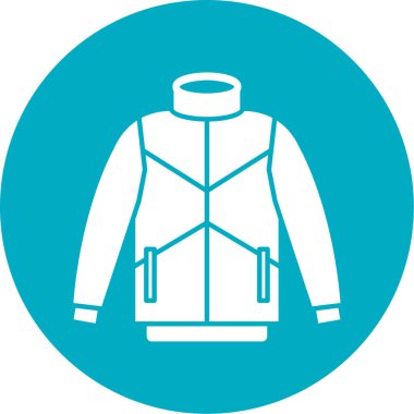 Kayak ceketi ikonu. vektör illüstrasyonu 