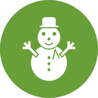 Kardan adam. Web simgesi basit illüstrasyon