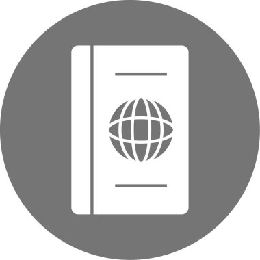 Pasaport. Web simgesi basit illüstrasyon