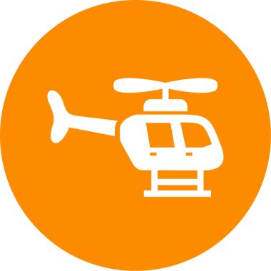 Bir helikopter simgesinin vektör illüstrasyonu