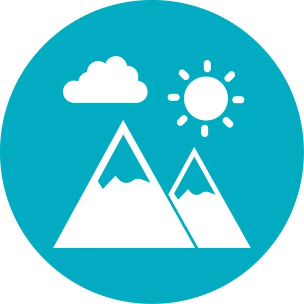 Vector Illustration Mountain Icon — Stock Vector