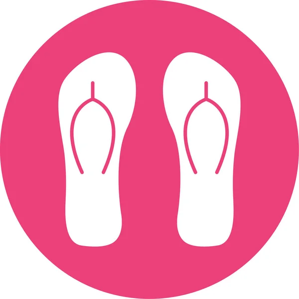 Flip Flops Ícone Ilustração Vetorial —  Vetores de Stock