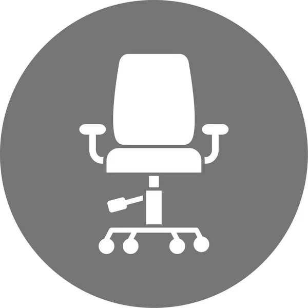 Office Chair Web Icon Simple Illustration — Vettoriale Stock