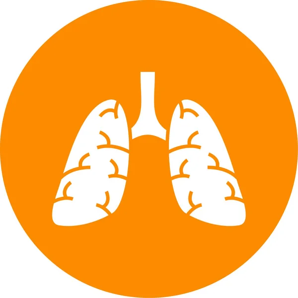 Lungs Web Icon Simple Illustration — Stock Vector