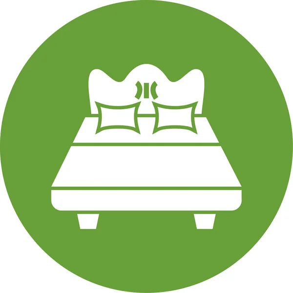 Cama Icono Vector Símbolo Signo — Vector de stock