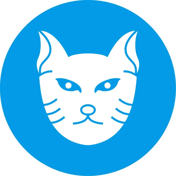 Γάτα Επίπεδη Εικονίδιο Διανυσματική Απεικόνιση Σχεδιασμό — Διανυσματικό Αρχείο