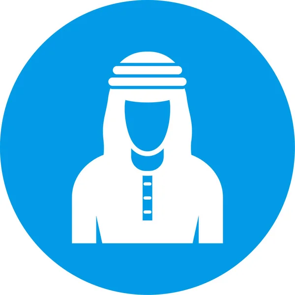 Muslim Man Icon Vector Illustration — Stock Vector