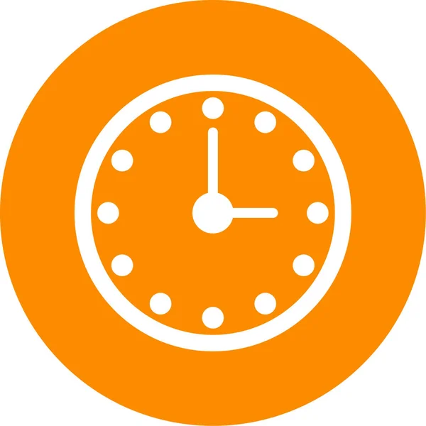 Clock Web Icon Simple Illustration — Stock Vector