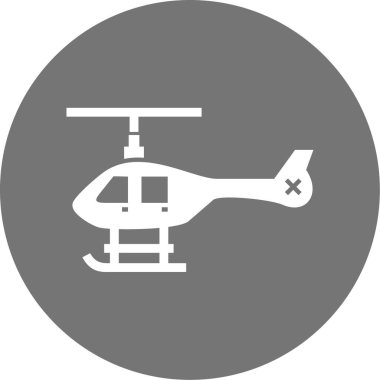 Bir helikopter simgesinin vektör illüstrasyonu