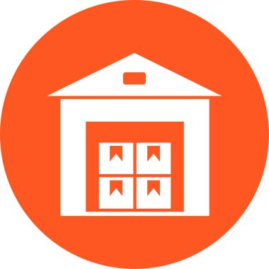 Bir dağıtım simgesinin vektör illüstrasyonu