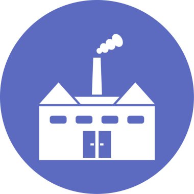 Fabrika. Web simgesi basit illüstrasyon