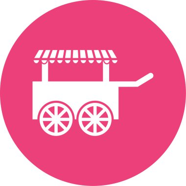 Alışveriş arabası simgesi, vektör illüstrasyonu