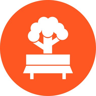 Ağaç simgesinin vektör illüstrasyonu