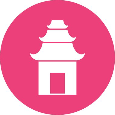 Modern tapınak simgesinin vektör çizimi