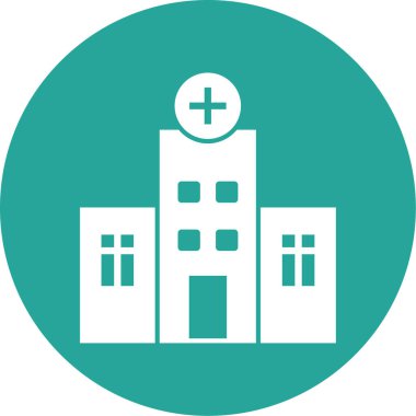 Hastane binası ikon vektör illüstrasyonu