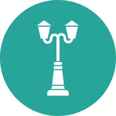 Sokak lambası simgesinin vektör illüstrasyonu