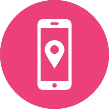 Cep telefonu simgesi, vektör illüstrasyonu