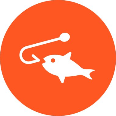 Balık. Web simgesi basit illüstrasyon