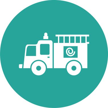 itfaiye aracı simgesi vektör çizimi