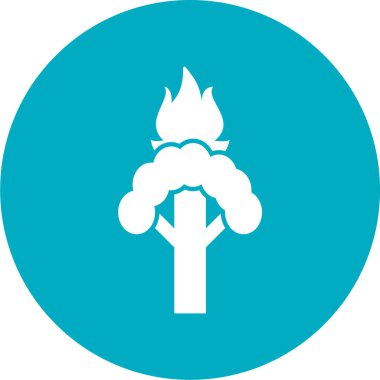 Ağaç simgesinin vektör illüstrasyonu