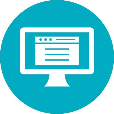 Bilgisayar Simgesi Soyut Arkaplanda İzole Edildi