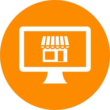 Alışveriş. Web simgesi basit illüstrasyon