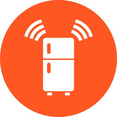 Buzdolabı. Web simgesi vektör illüstrasyonu