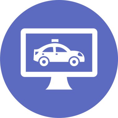 - Araba. Web simgesi basit illüstrasyon