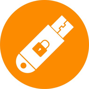 USB flash disk simgesi. vektör illüstrasyonu