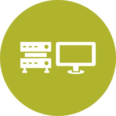 Bilgisayar simgesinin vektör illüstrasyonu