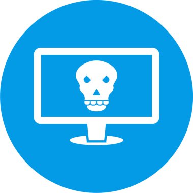 Bilgisayar monitörü simgesi. vektör illüstrasyonu