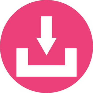 Soyut arkaplanda indirme simgesi izole edildi