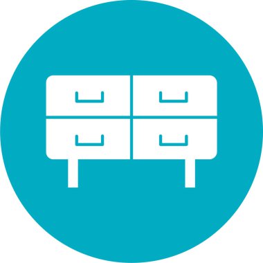 mobilya vektörü düz simge