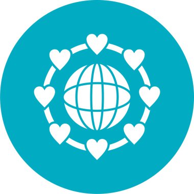 Kalp. Web simgesi basit illüstrasyon