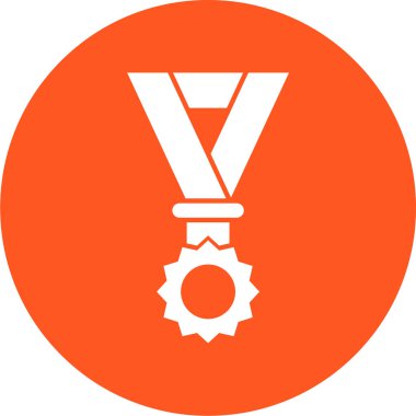 Madalya simgesi, vektör illüstrasyonu