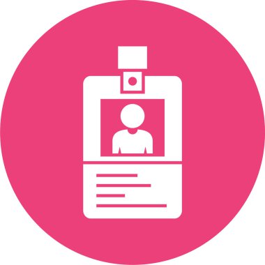 kimlik kartı vektör simgesi modern basit illüstrasyon