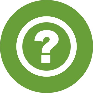 Moda Biçimli İzole Arkaplanda Soru İşareti Simgesi