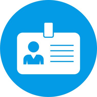 Kimlik kartı simgesi, vektör illüstrasyonu