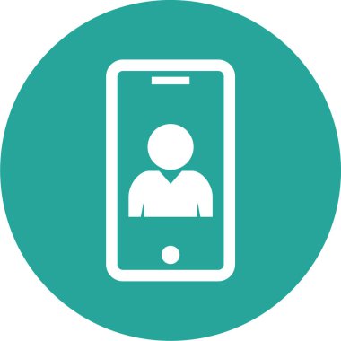 Cep telefonu simgesi, vektör illüstrasyonu