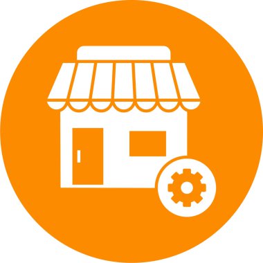 dükkan simgesi vektör illüstrasyonu