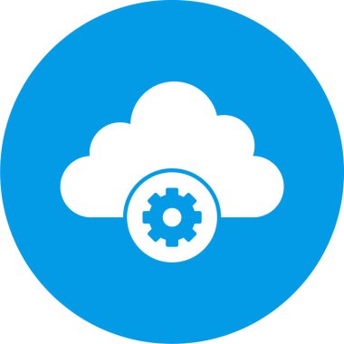 bulut simgesi, vektör illüstrasyonu