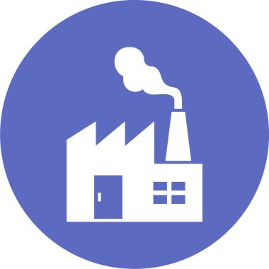 Fabrika. Web simgesi basit illüstrasyon