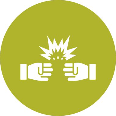 yumruk vektör simgesi modern basit illüstrasyon