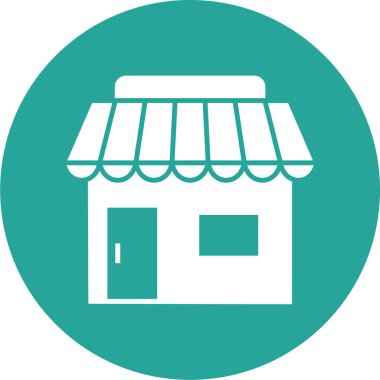 dükkan simgesi vektör illüstrasyonu