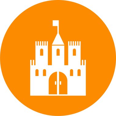 Şato. Web simgesi basit illüstrasyon